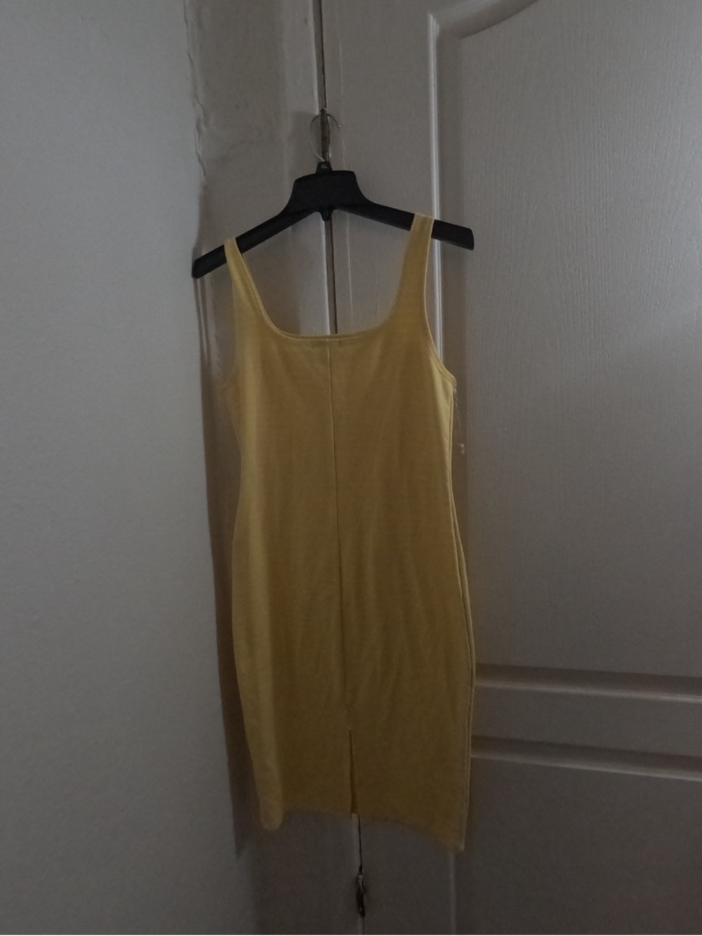 Popular Basics Yellow Ribbed Tank Dress